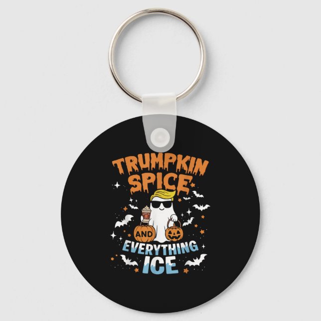 Trumpkin Sce Och Allt Is Höst Halloween Nyckelring (Framsida)
