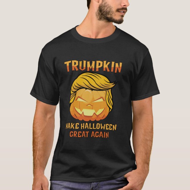 Trumpkin Trump Jack o lantern gör Halloween Underb T Shirt (Framsida)