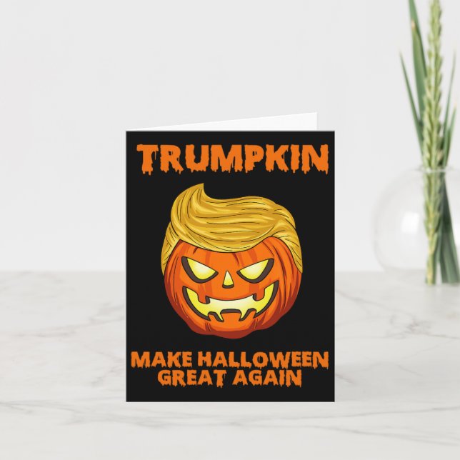Trumpkin Usa Gör Halloween Underbart igen lustigt Kort (Framsida)