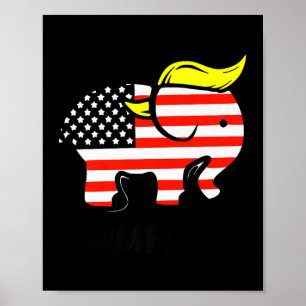 Trumplican Funny Trump Republican USA flagga Elepg Poster