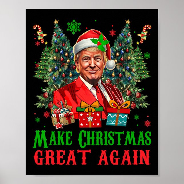 Trumpmas gör jul Underbar igen Jultomten Do Poster (Framsidan)