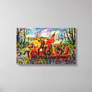 Trumpning av Delaware Canvastryck