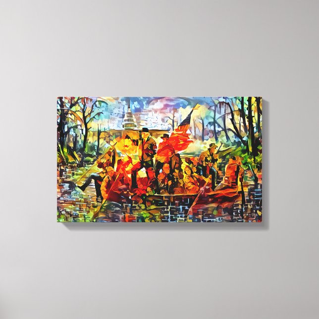 Trumpning av Delaware Canvastryck (Framsida)