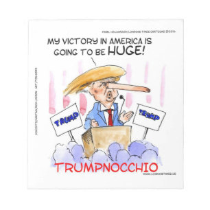 Trumpnocchio Funny Donald Trump-objekt Anteckningsblock