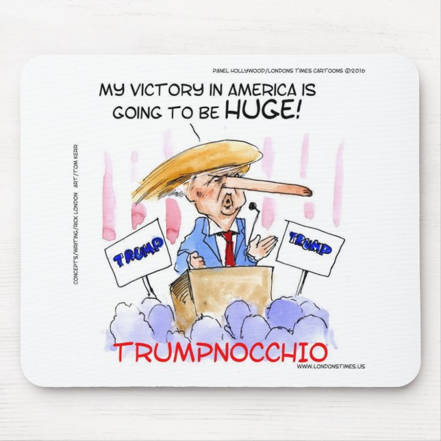 Trumpnocchio Funny Donald Trump-objekt Musmatta (Framsidan)