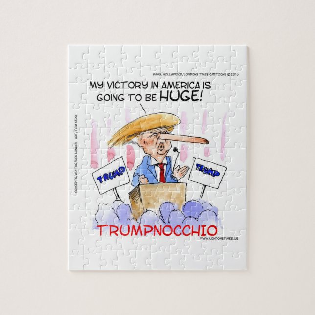 Trumpnocchio Funny Donald Trump-objekt Pussel (Vertikal)