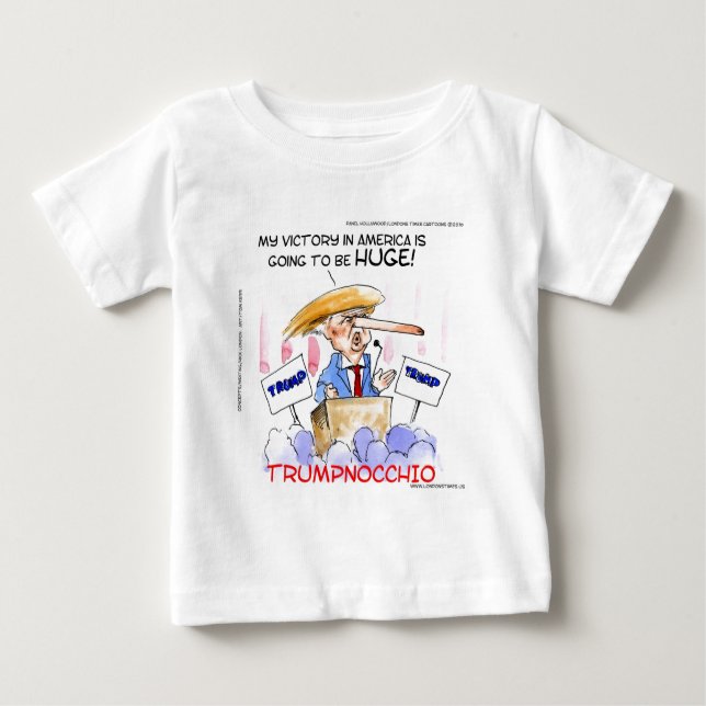 Trumpnocchio Funny Donald Trump-objekt Tee (Framsida)