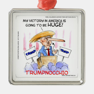Trumpnocchio Roliga Donald Trump-prylar Julgransprydnad Metall
