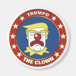 Trumpo clownen - Donald Trump tecknad Magnet