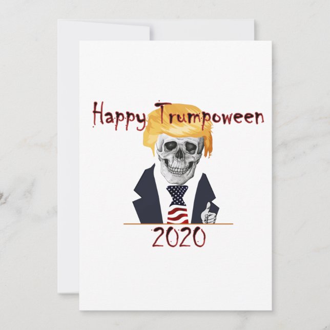 Trumpoween Platt Greeting Card Kort (Framsida)