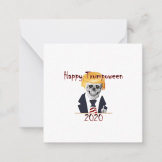 Trumpoween Platt Notkort Anteckningskort