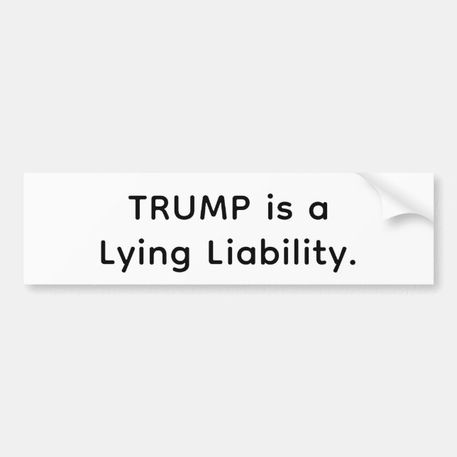 Trump's A Lying Liability Hankamer Artjunkhaus Boo Bildekal (Framsidan)