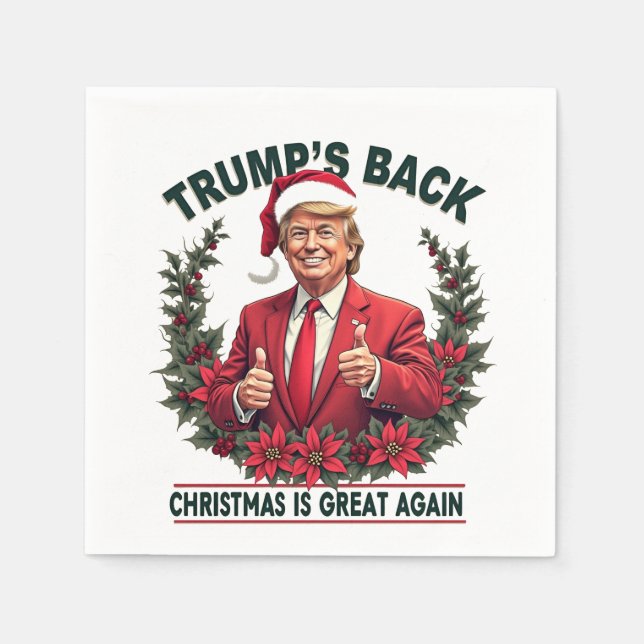 Trumps återkomst julen är bra igen Santa Pappersservett (Framsidan)