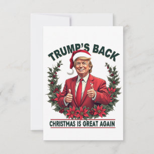 Trumps återkomst julen är bra igen Santa Tack Kort