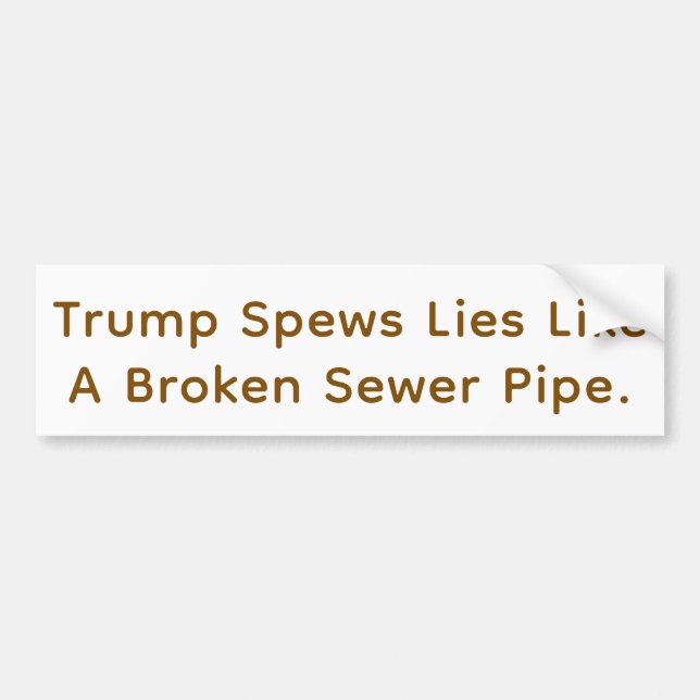 Trumps Avloppslögner Hankamer Artjunkhaus Tecknad  Bildekal (Framsidan)