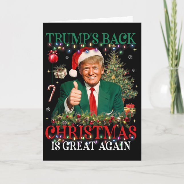Trump's Ck Christmas Is Great Again Funny Trump Ch Kort (Framsida)