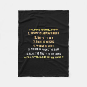 Trumps Djurfarmen Fleecefilt