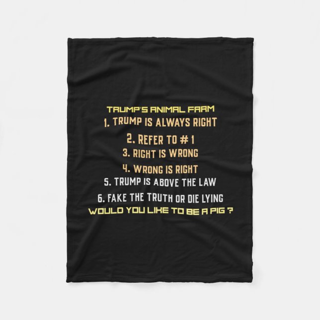 Trumps Djurfarmen Fleecefilt (Framsidan)