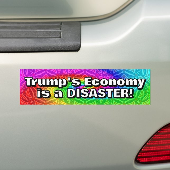 Trumps ekonomi är en KATASTROF Bildekal (På Bil)