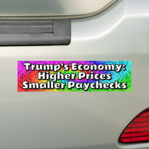 Trumps ekonomi: Högre priser Mindre lönecheckar Bildekal