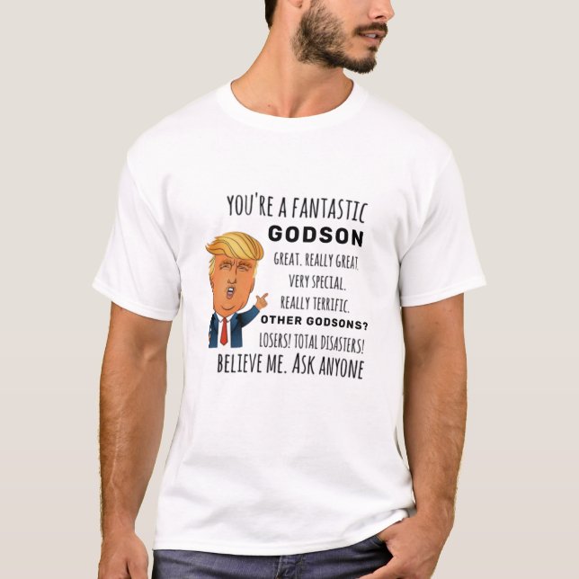 Trumps Godson lustiga födelsedagspresent T Shirt (Framsida)