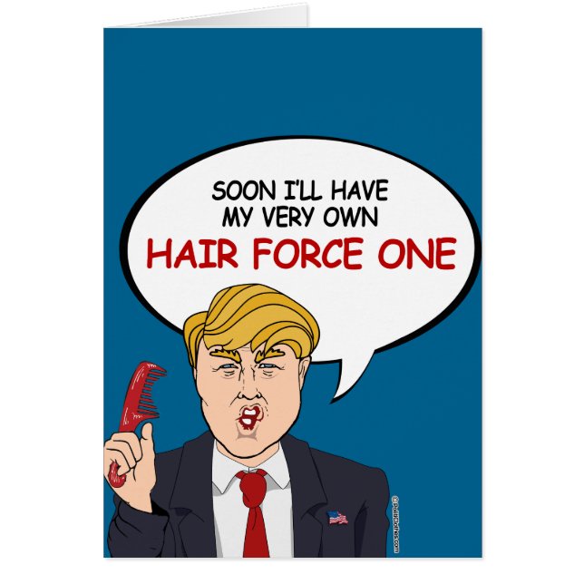 Trump's Hair Force One Hälsningskort (Framsidan)