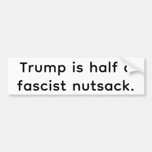 Trumps halvfascistiska nötväskiga Hankamer Artjunk Bildekal