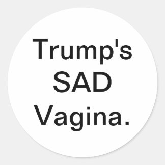 Trumps ledsna vagina Hankamer Artjunkhaus seriefig Runt Klistermärke