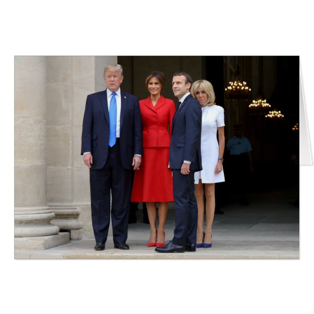 Trumps & Macrons Hälsningskort (Framsidan Horizontal)