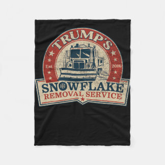 Trumps snöflingborttagningsservice Rolig Donald Tr Fleecefilt