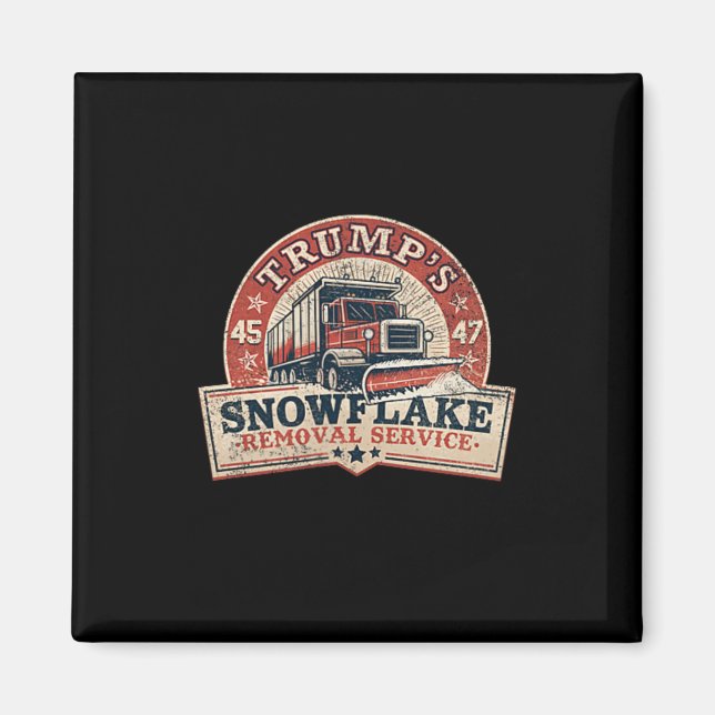 Trumps snöflingborttagningsservice Trump 45 47 Pre Magnet (Framsidan)