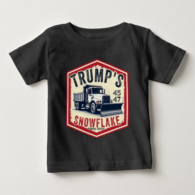 Trumps snöflingstjänst Rolig jul T Shirt (Framsida)