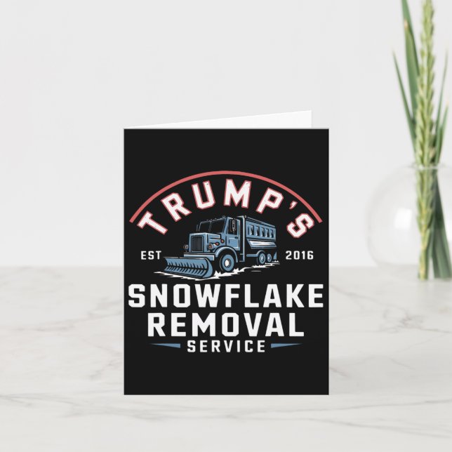 Trumps snöflingstjänst Roligt Trump 2024  Kort (Framsida)