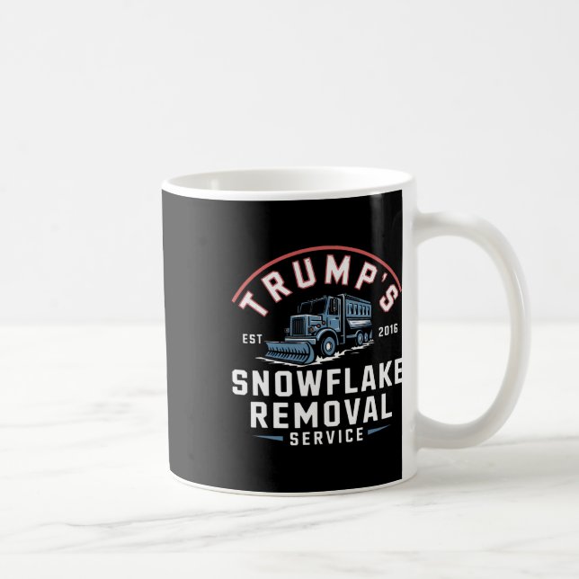 Trumps Snowflake-borttagningstjänst - lustigt trum Kaffemugg (Höger)