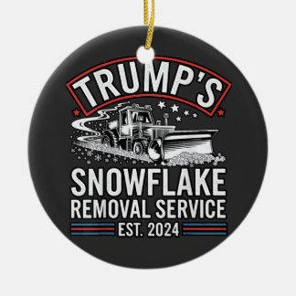 Trump's Snowflake Removal Service Est. 2024 Julgransprydnad Keramik