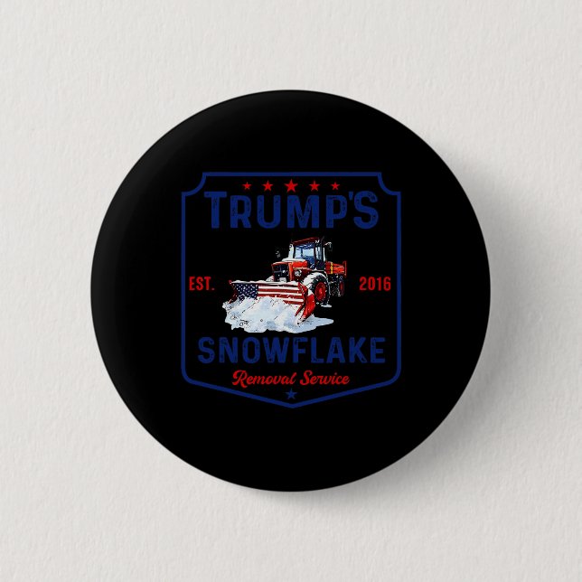 Trump's Snowflake Removal Service Funny Trump 2024 Knapp (Framsida)