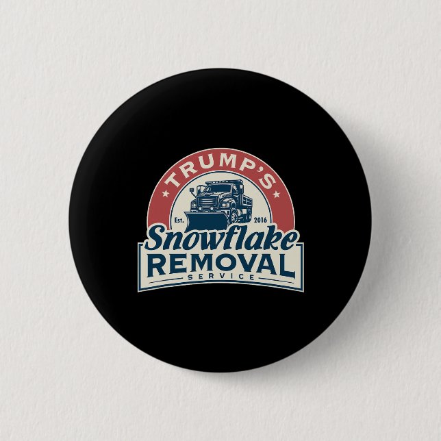 Trump's Snowflake Removal Service Funny Trump 2024 Knapp (Framsida)