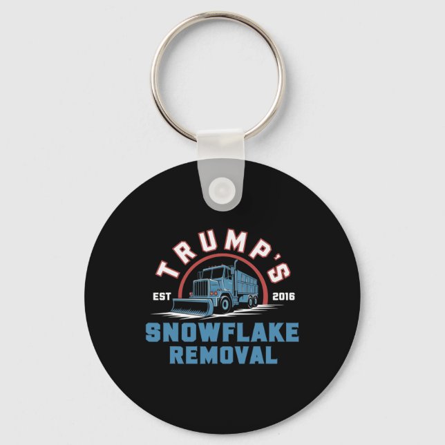 Trump's Snowflake Removal Service Funny Trump 2024 Nyckelring (Framsida)