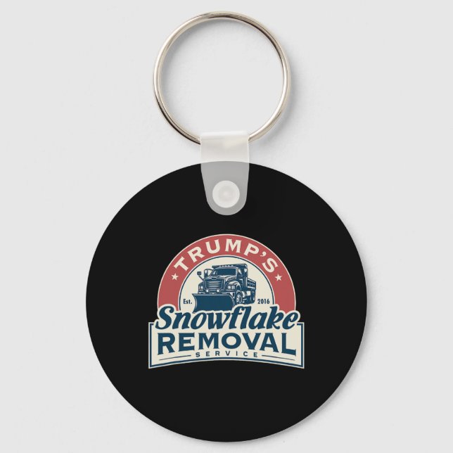 Trump's Snowflake Removal Service Funny Trump 2024 Nyckelring (Framsida)