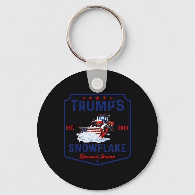 Trump's Snowflake Removal Service Funny Trump 2024 Nyckelring (Framsida)