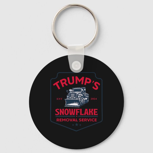 Trump's Snowflake Removal Service Funny Trump 2024 Nyckelring (Framsida)