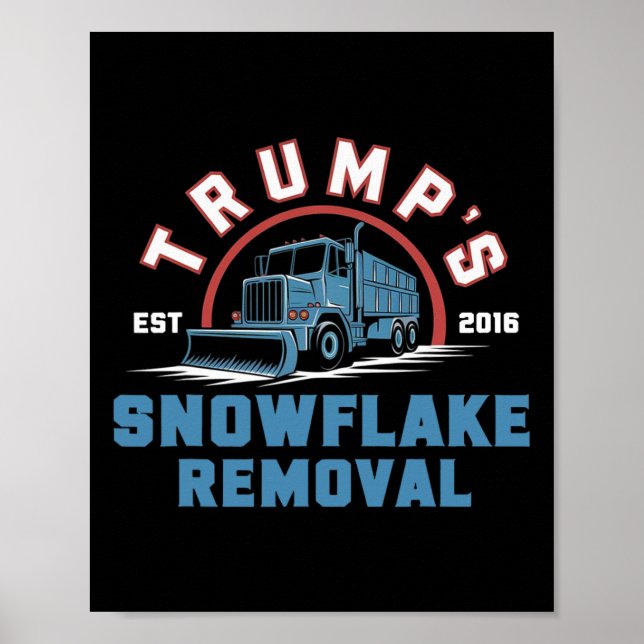 Trump's Snowflake Removal Service Funny Trump 2024 Poster (Framsidan)