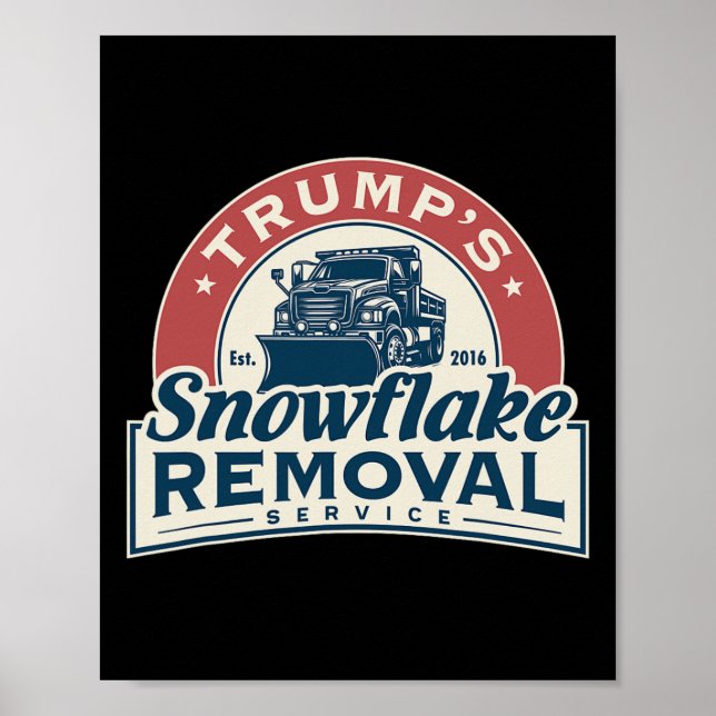 Trump's Snowflake Removal Service Funny Trump 2024 Poster (Framsidan)