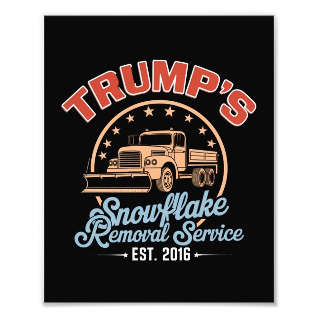 Trump's Snowflake Removal Service Trump 2024 Fototryck (Framsidan)