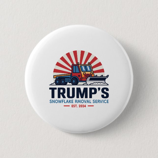 Trump's Snowflake Rmoval Service Funny Donald Trum Knapp (Framsida)