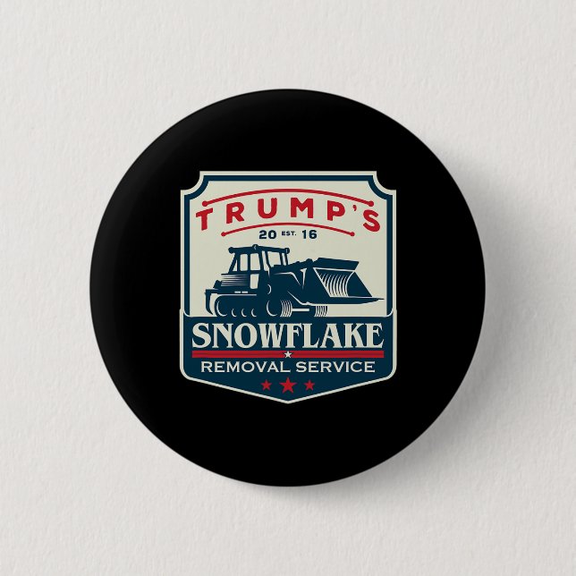 Trump's Snowflake Rmoval Service Funny Donald Trum Knapp (Framsida)