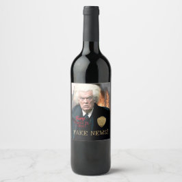 Trump's Witch Hunt Vinflaska Etikett