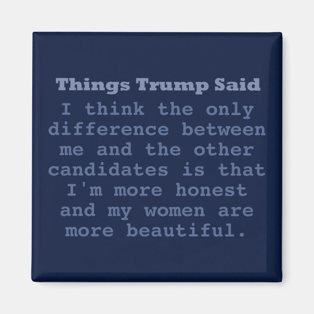 Trump's Women - 2-tums Square Magnet (Framsidan)