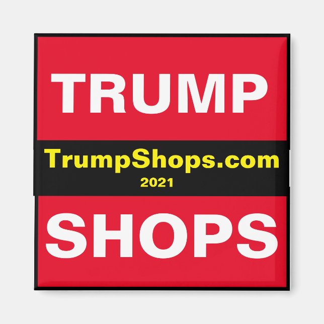 TrumpShops.com 2021 magnet (Framsidan)