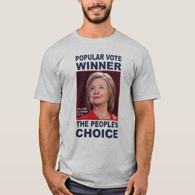 Trumpskjorta t-shirt. Hillary Popular Vote-vinnare T Shirt (Framsida)